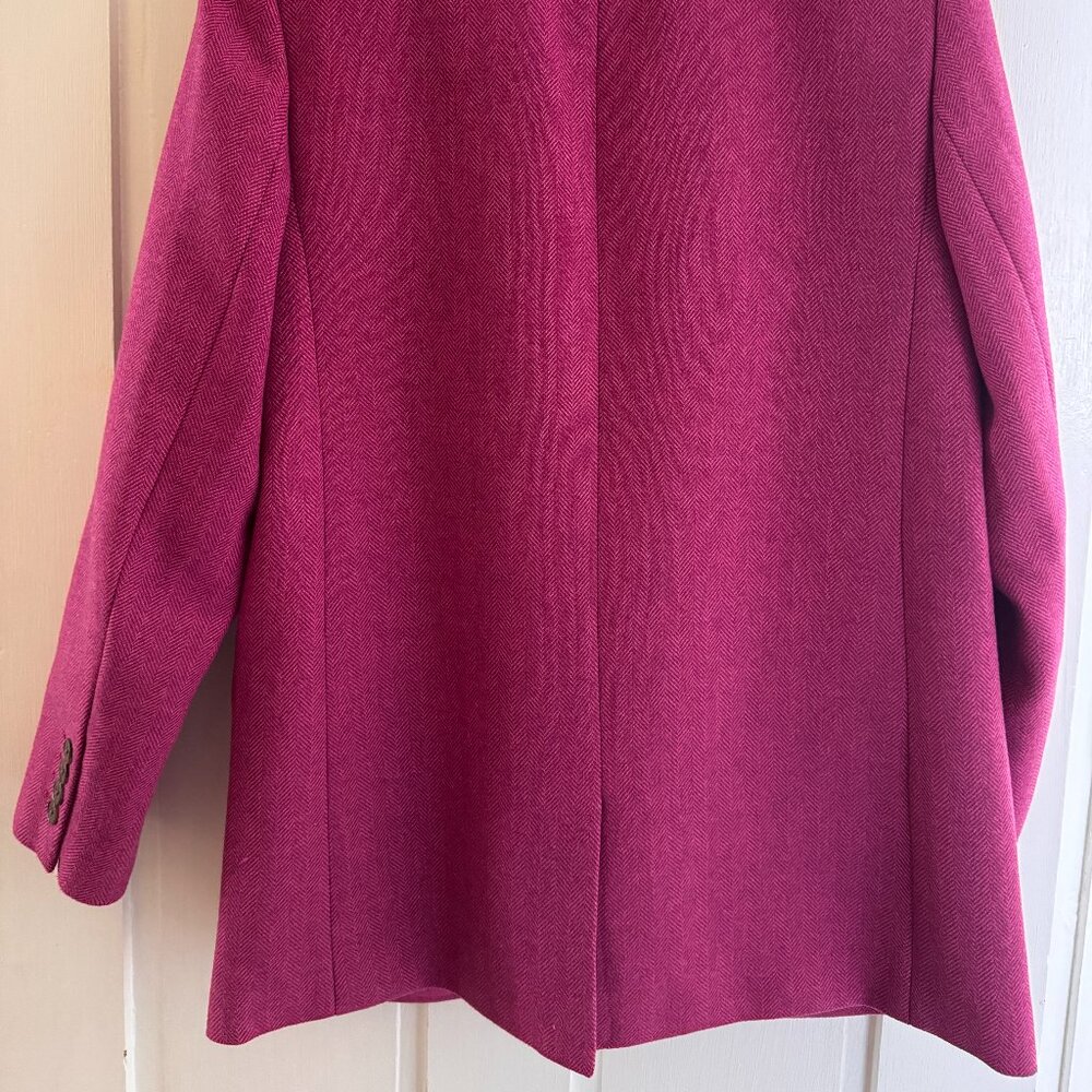 J Crew pink herringbone wool jacket size 6 - Picture 2 of 4